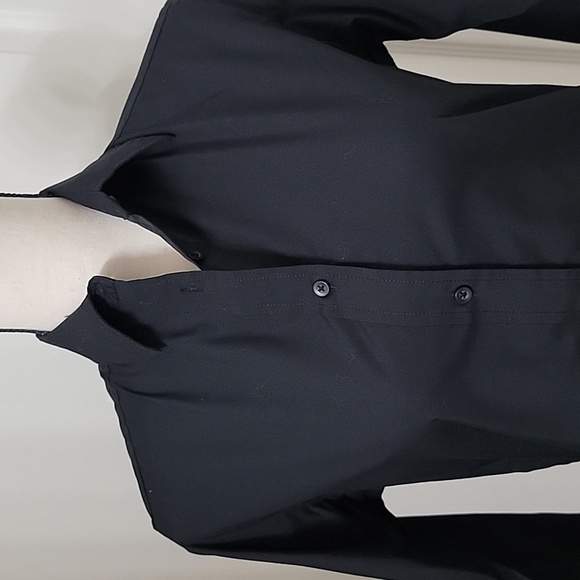 Port Authority Size XS Black Button Down Long Sleeve Blouse, Exc. Used Condition - Picture 2 of 11